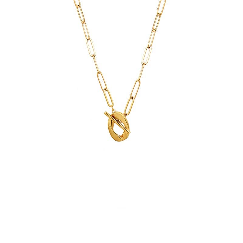 Long link loop necklace (gold)