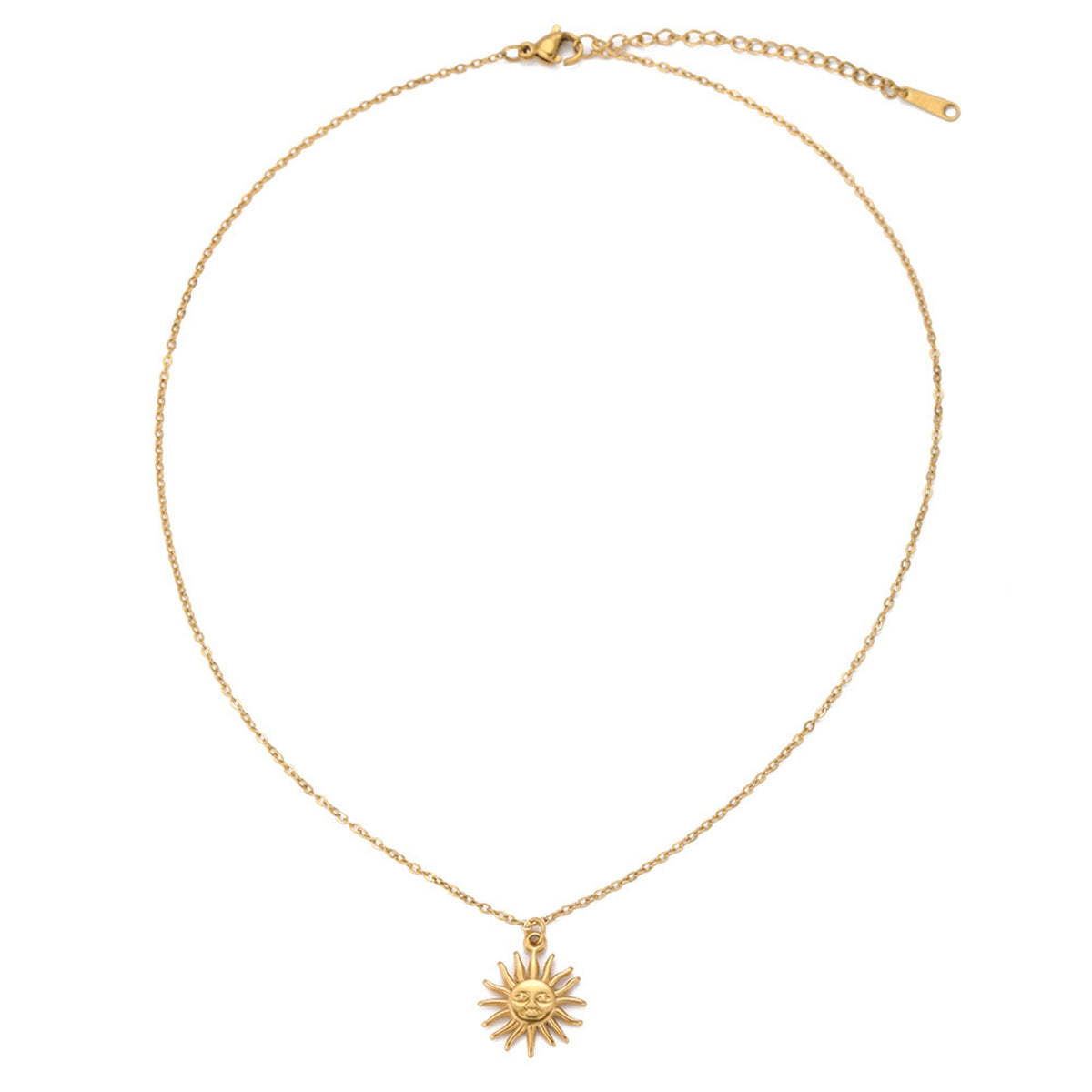 Sun drop pendant necklace (gold)