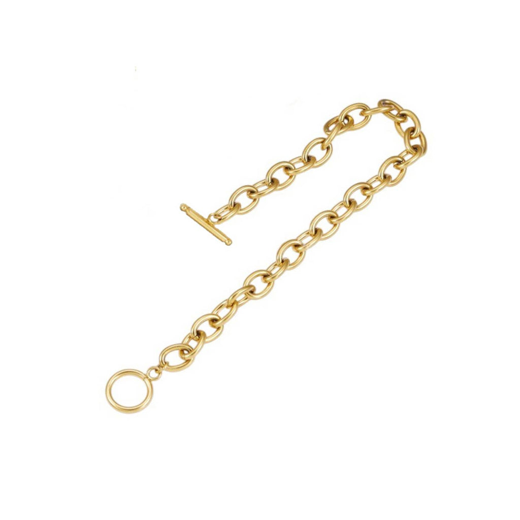 T bar chain bracelet (gold)