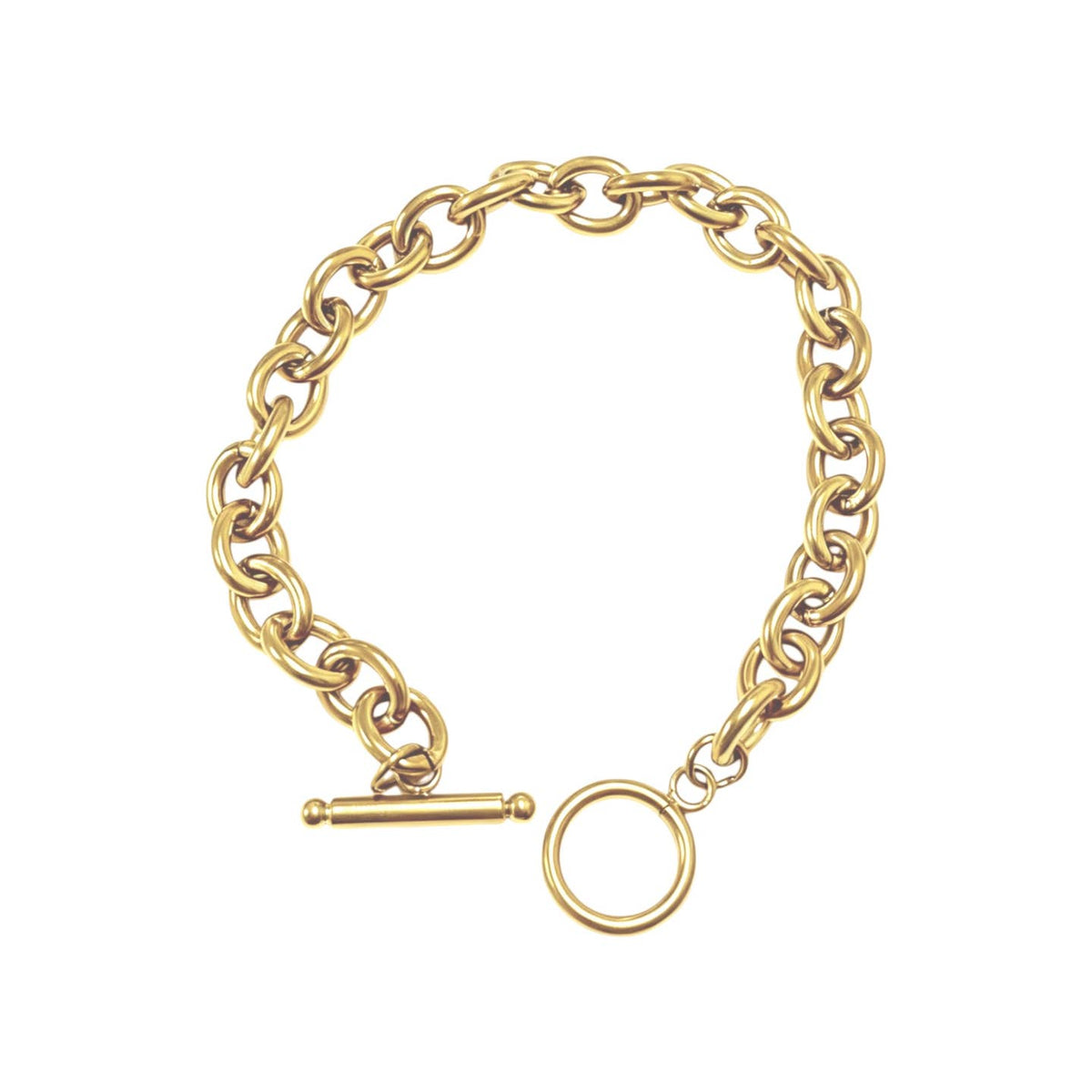 T bar chain bracelet (gold)