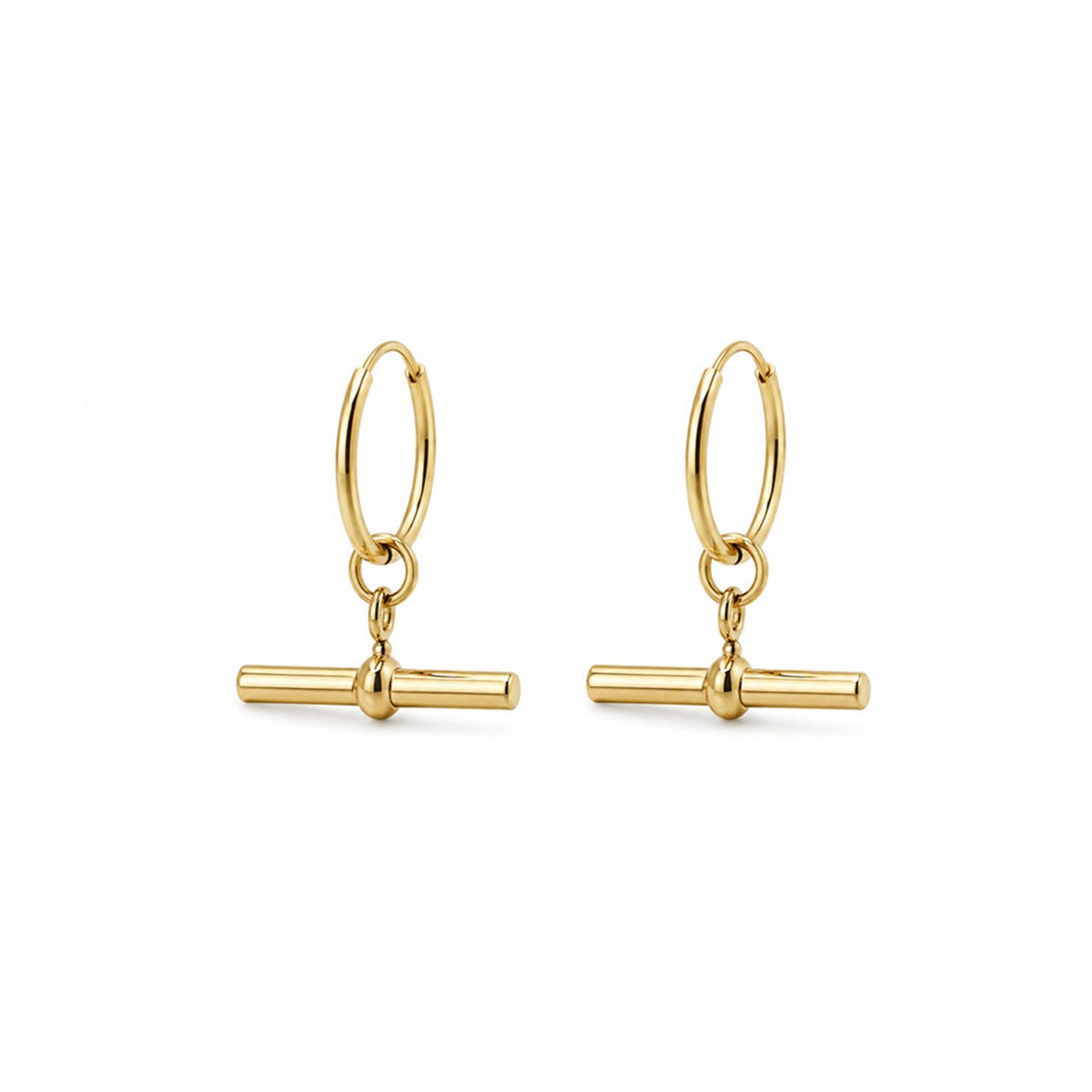 T bar pendant fine Huggie (gold)