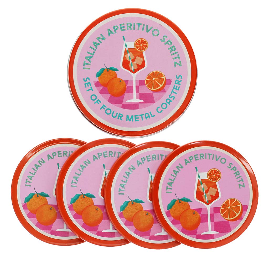 Aperol Spritz coasters - set of 4