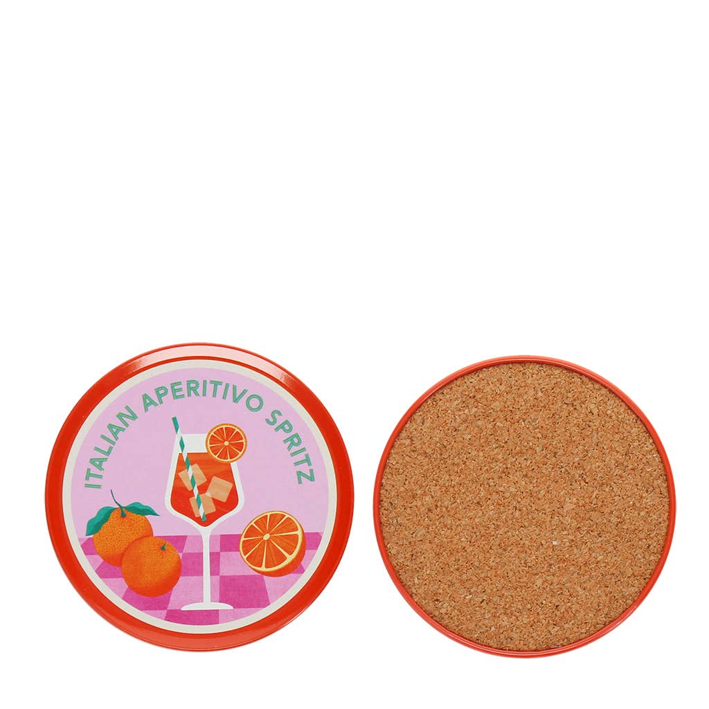 Aperol Spritz coasters - set of 4