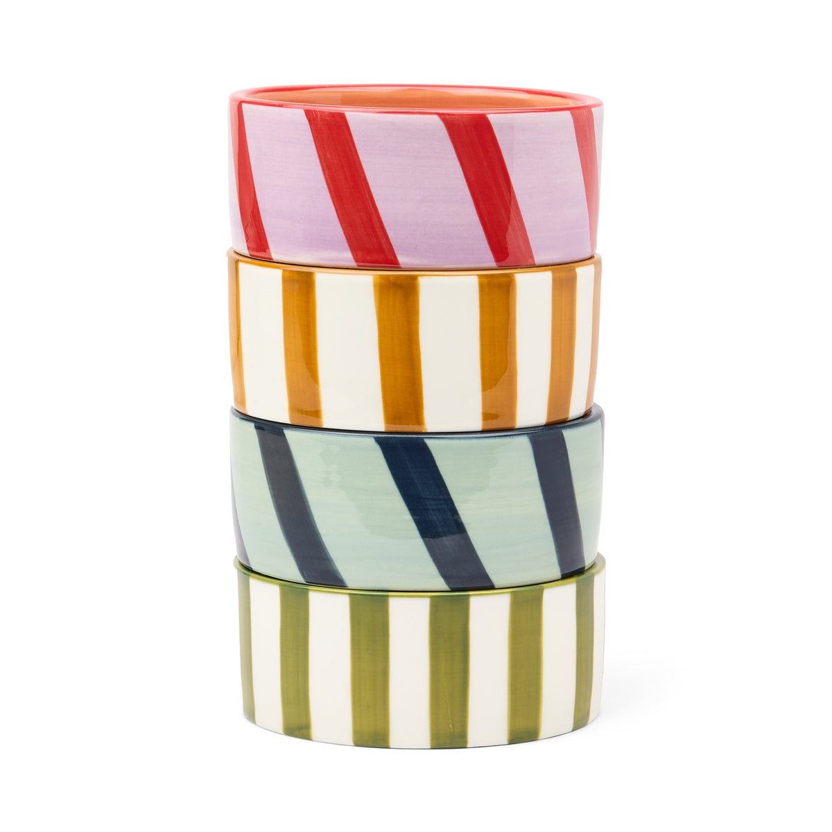 Izzy Stripe Ceramic Wine Coaster - various designs