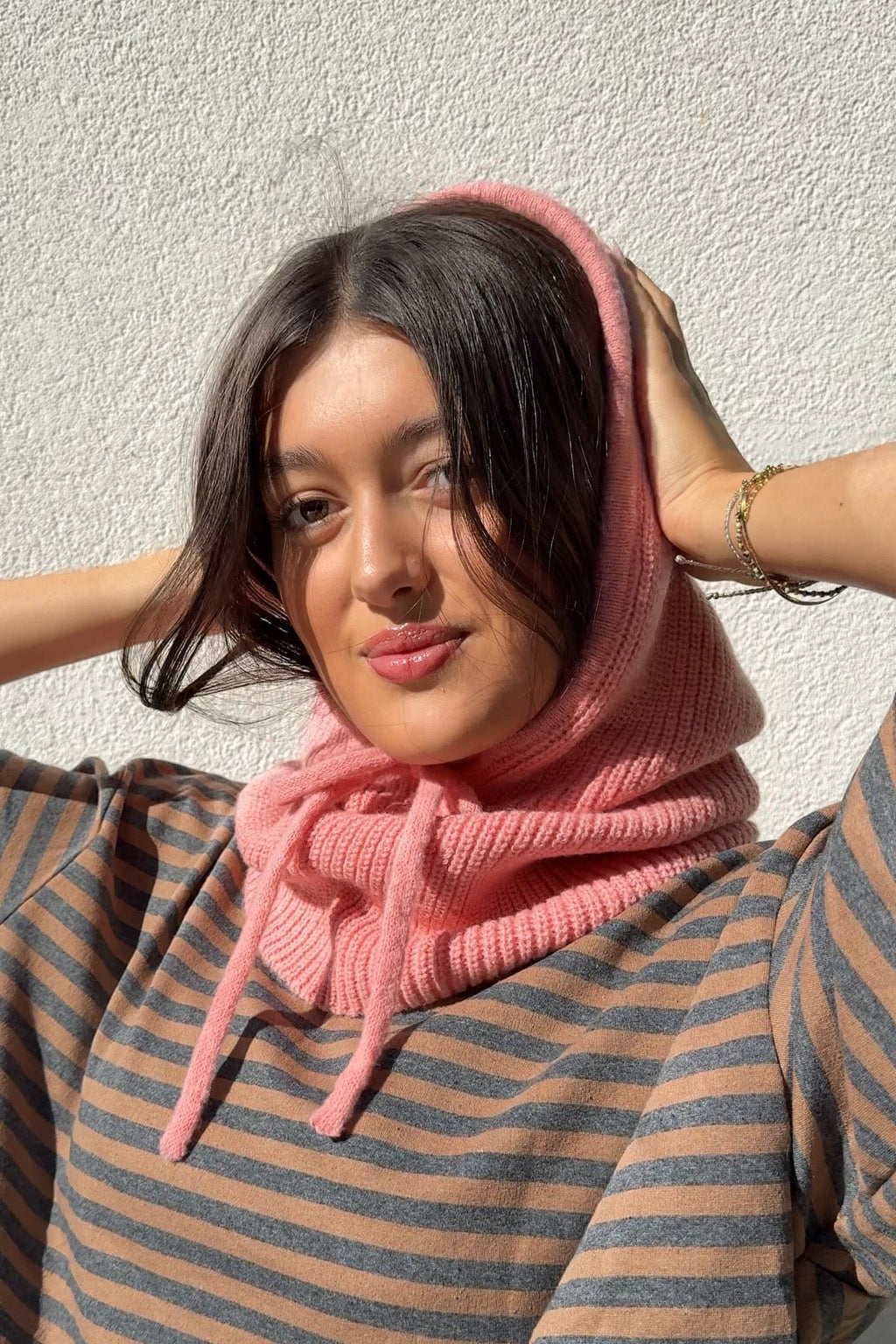 Rikke Cashmere Balaclava - Dusty Rose