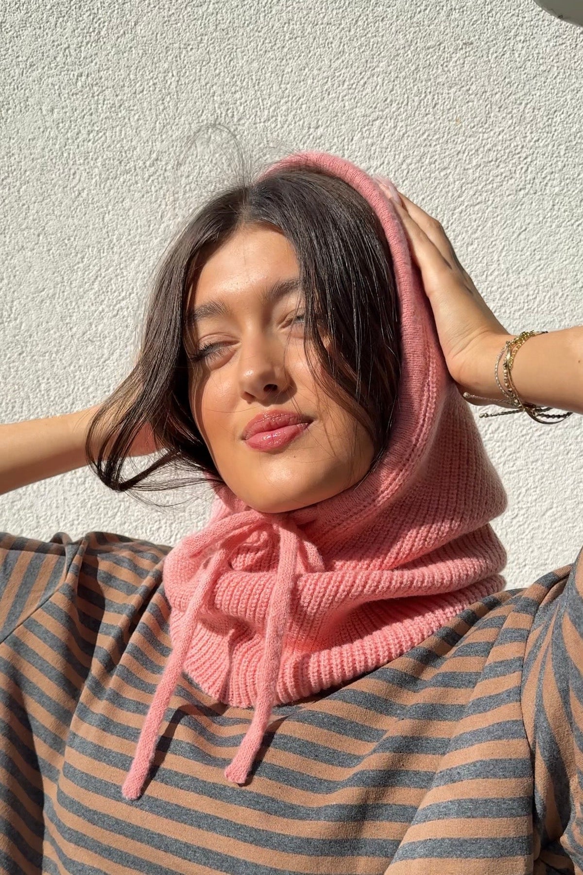 Rikke Cashmere Balaclava - Dusty Rose