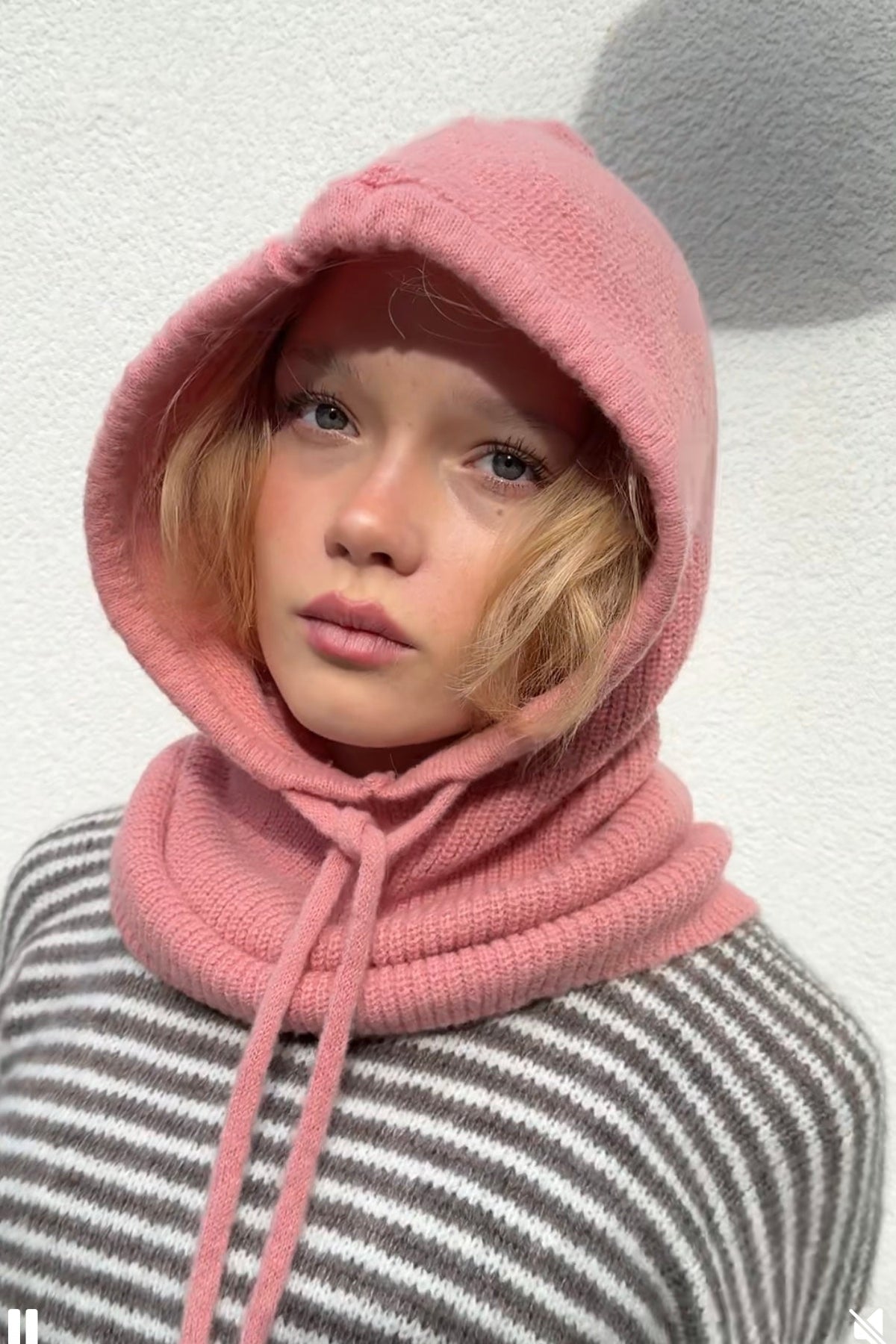 Rikke Cashmere Balaclava - Dusty Rose