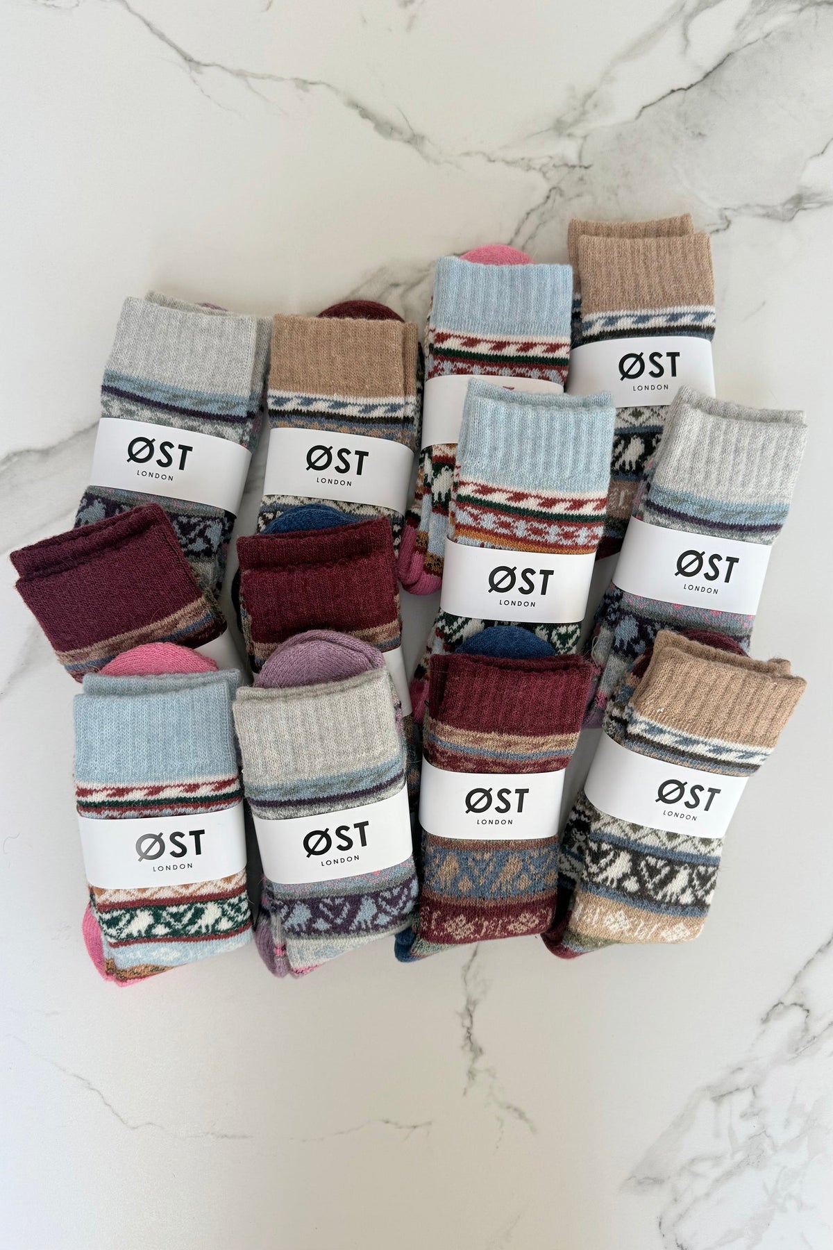 Nordkyst Fluffy pick and mix snowflake socks