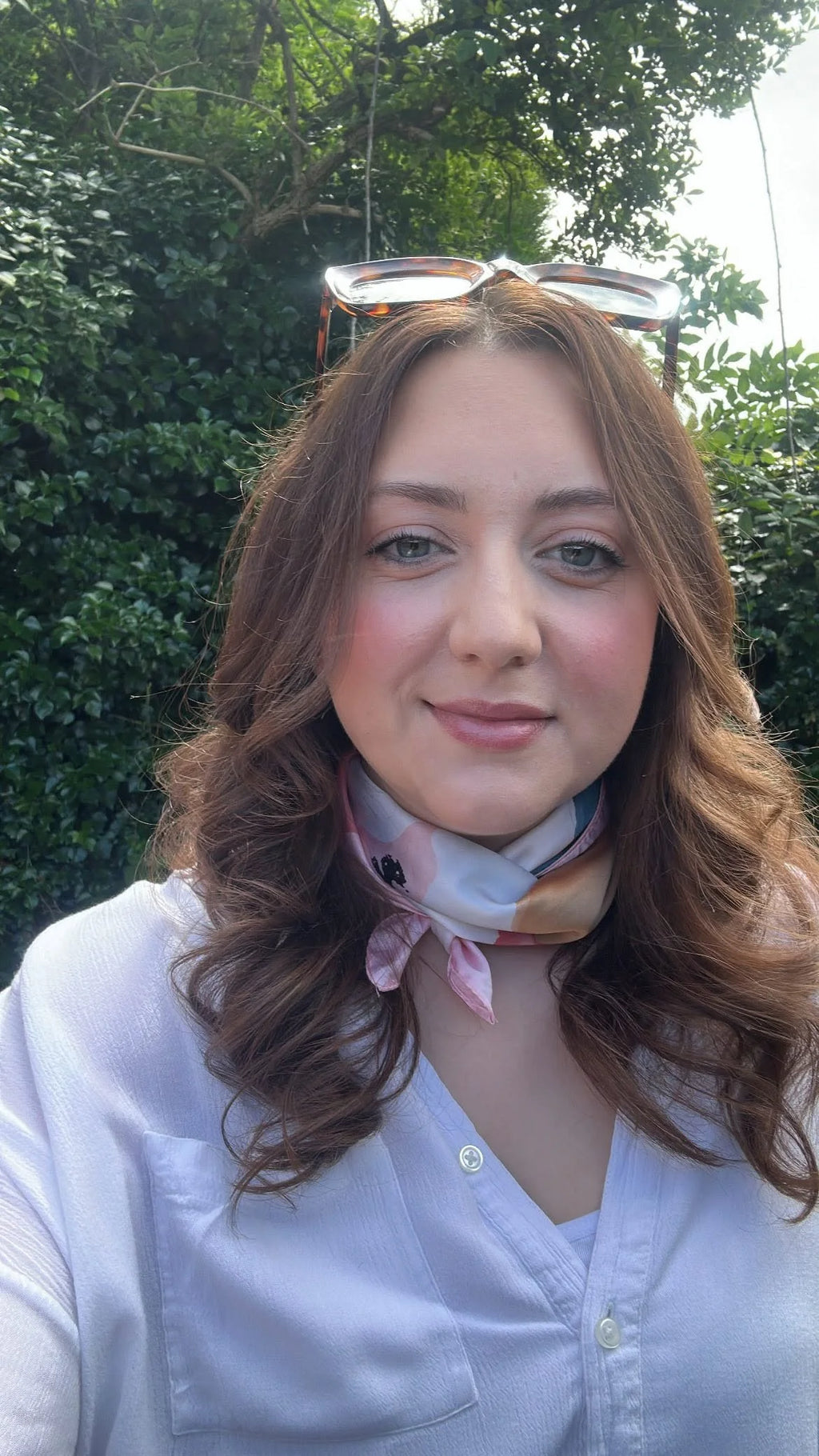 Pink Abstract Neck Scarf