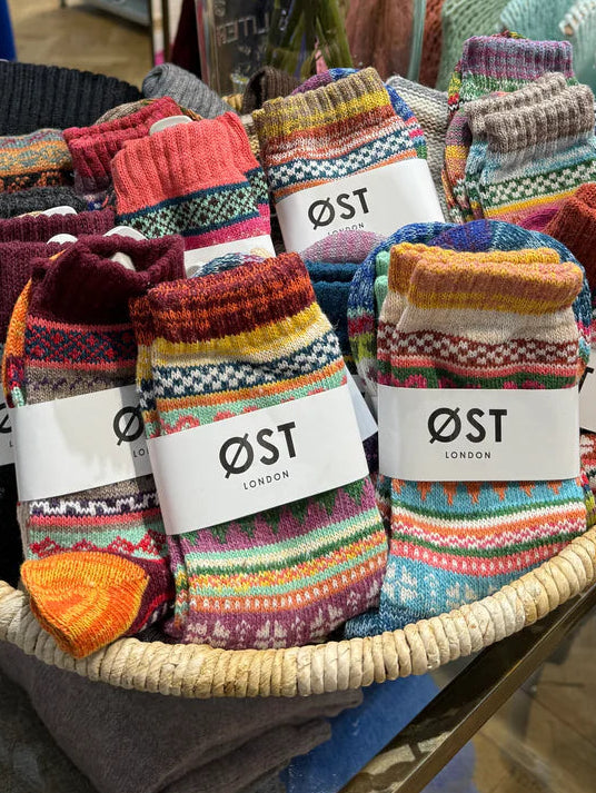 Fair Isle Wool Socks - classic designs