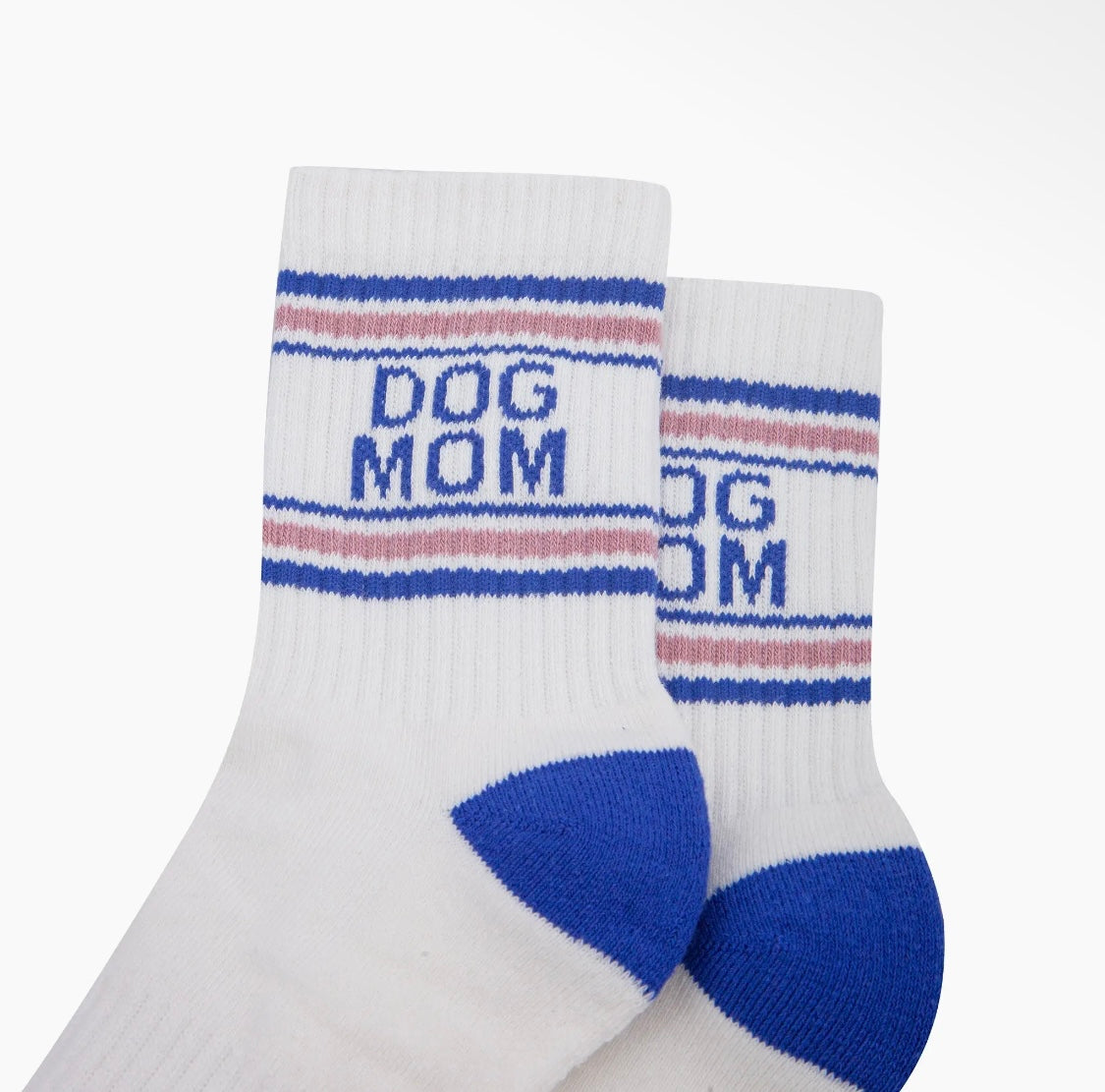 Dog Mum Organic Cotton Socks in Cream / Royal Blue
