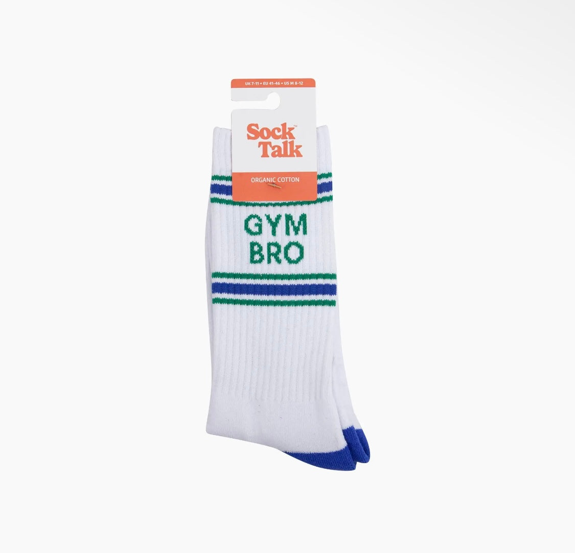 Gym Bro Organic Cotton Socks in White