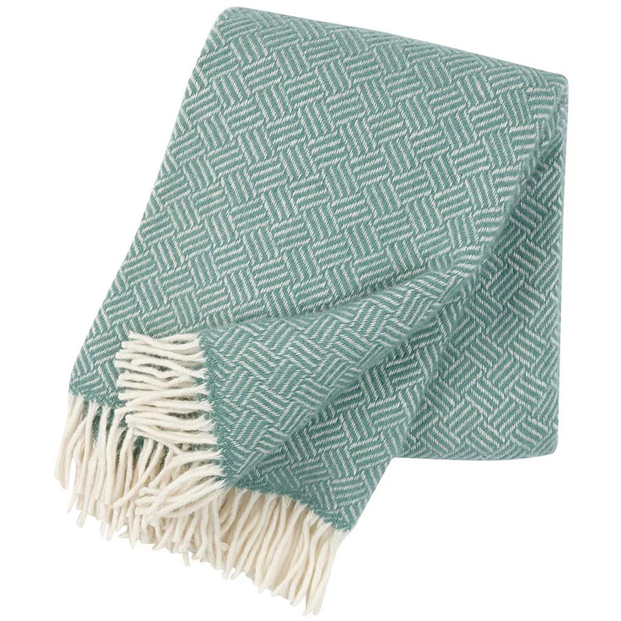 Klippan Brushed Lambswool Throw - Samba Mint