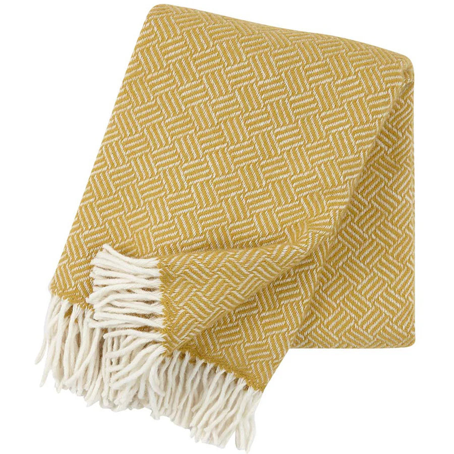 Klippan Brushed Lambswool Throw - Samba Yellow