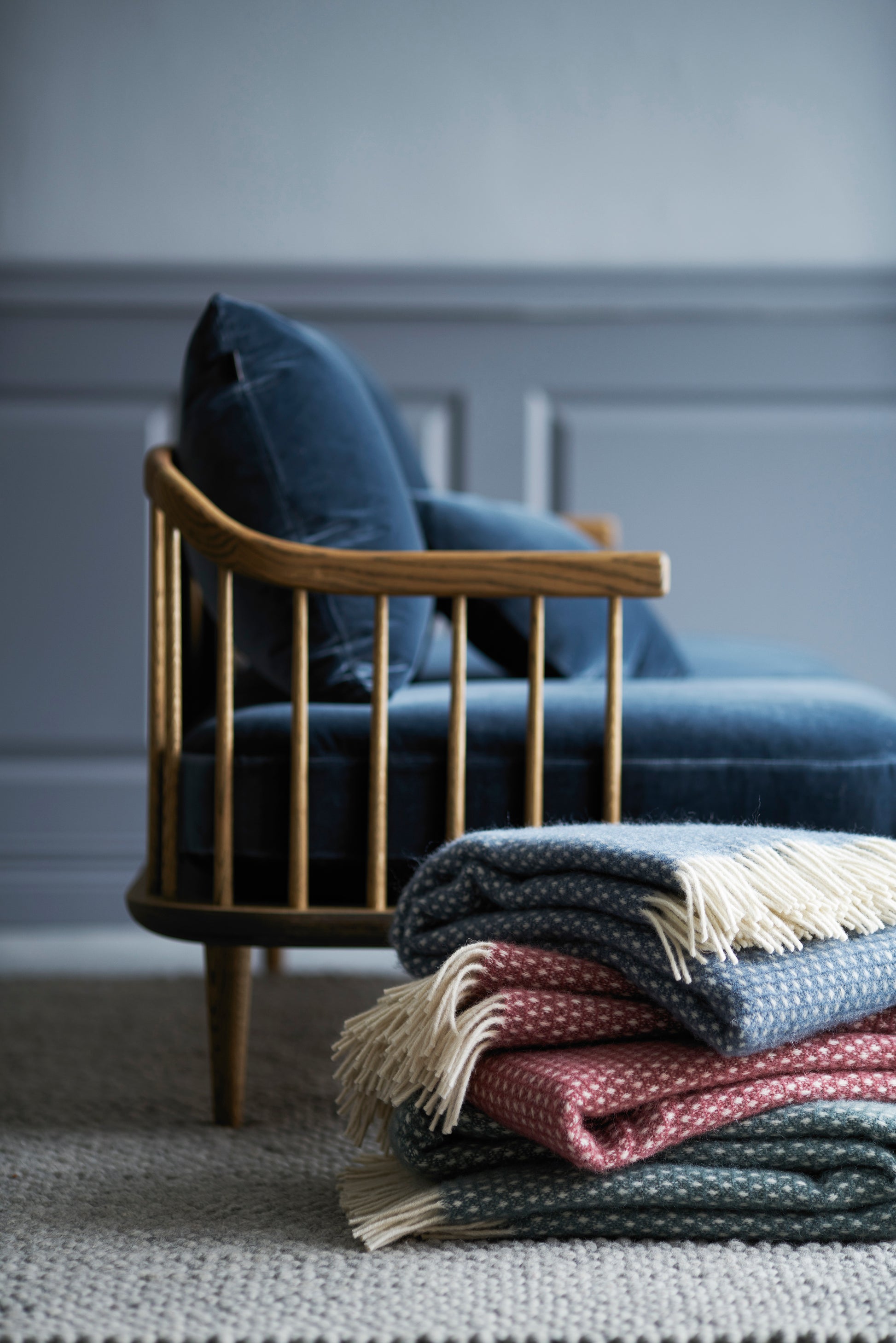 Klippan Brushed Lambswool Throw - Samba Mint