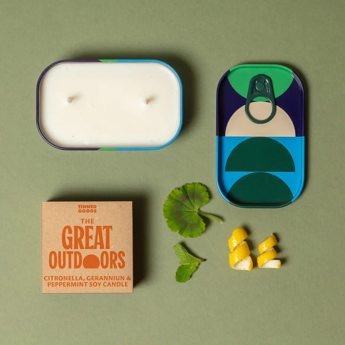 Block Design Tinned Goods - Great Outdoors Candle