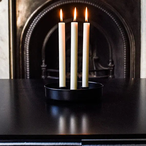 British Colour Standard Metal Candle Platter Small