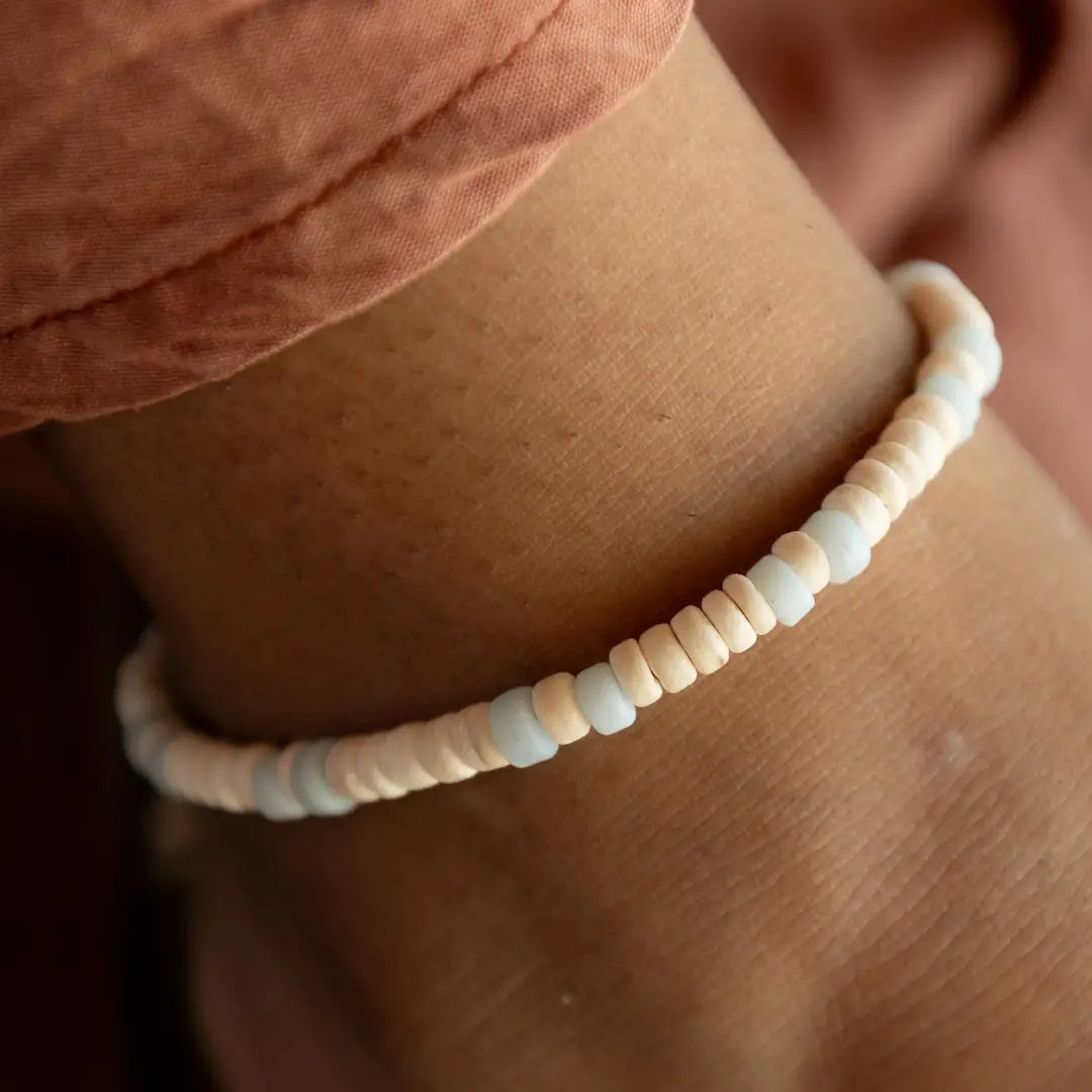 Samosir Natural Beaded Anklet