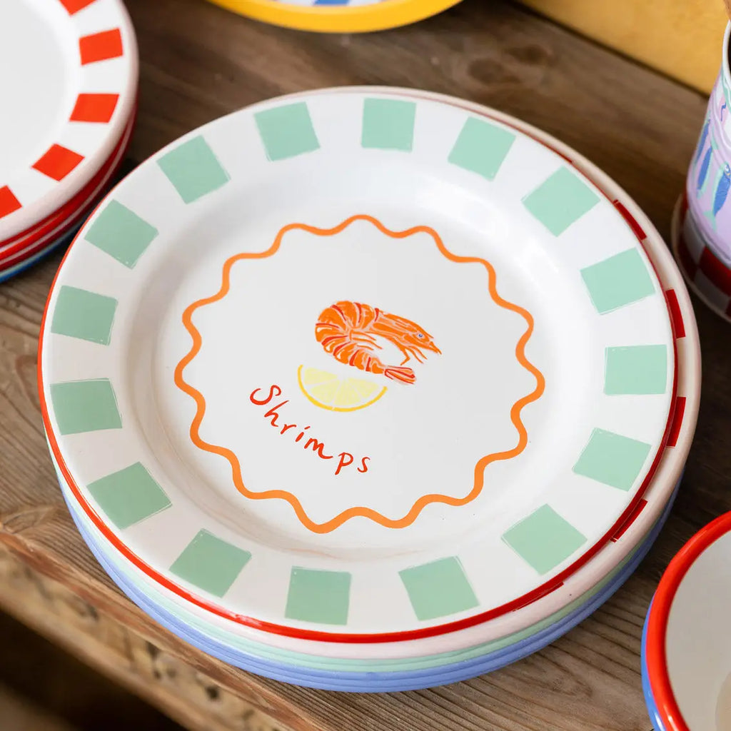 Bon Appetit Enamel Shrimp Plate - various sizes