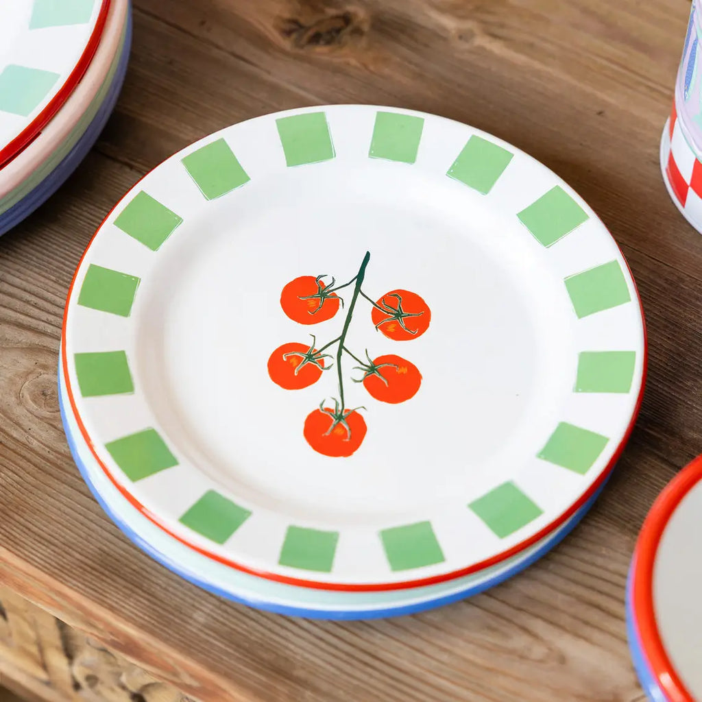Bon Appetit Enamel Tomato Plate - 25 cm