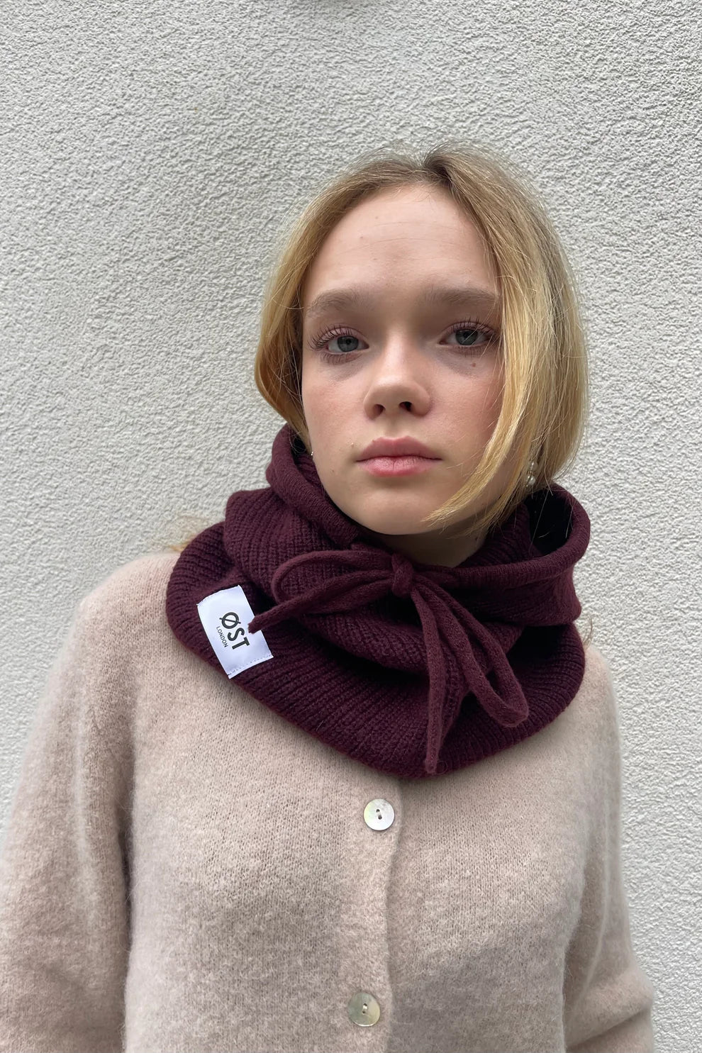 Cashmere Balaclava - burgundy