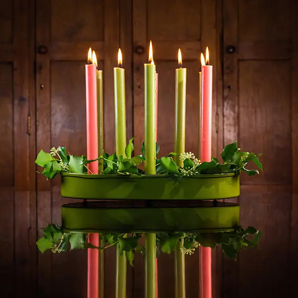 Metal Candle Platter Large Oval - various colours