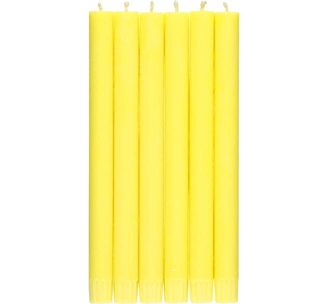 Primrose Yellow Eco Dinner Candles