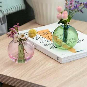 Mini Bubble Glass Vase - various colours