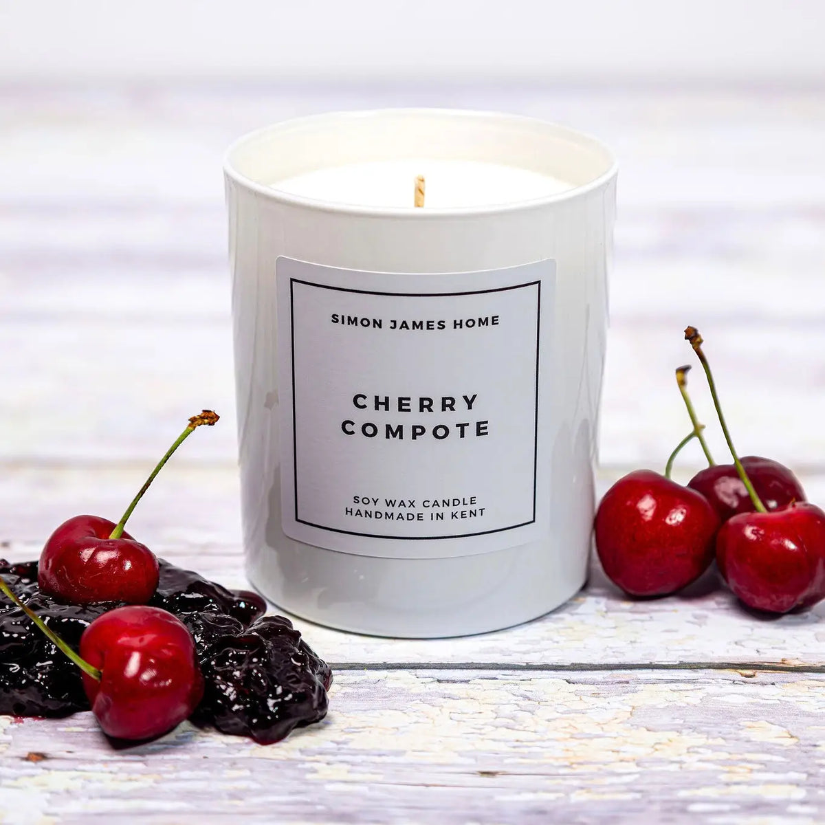 Simon James Home Cherry Compote Hanmade Soy Wax Candle