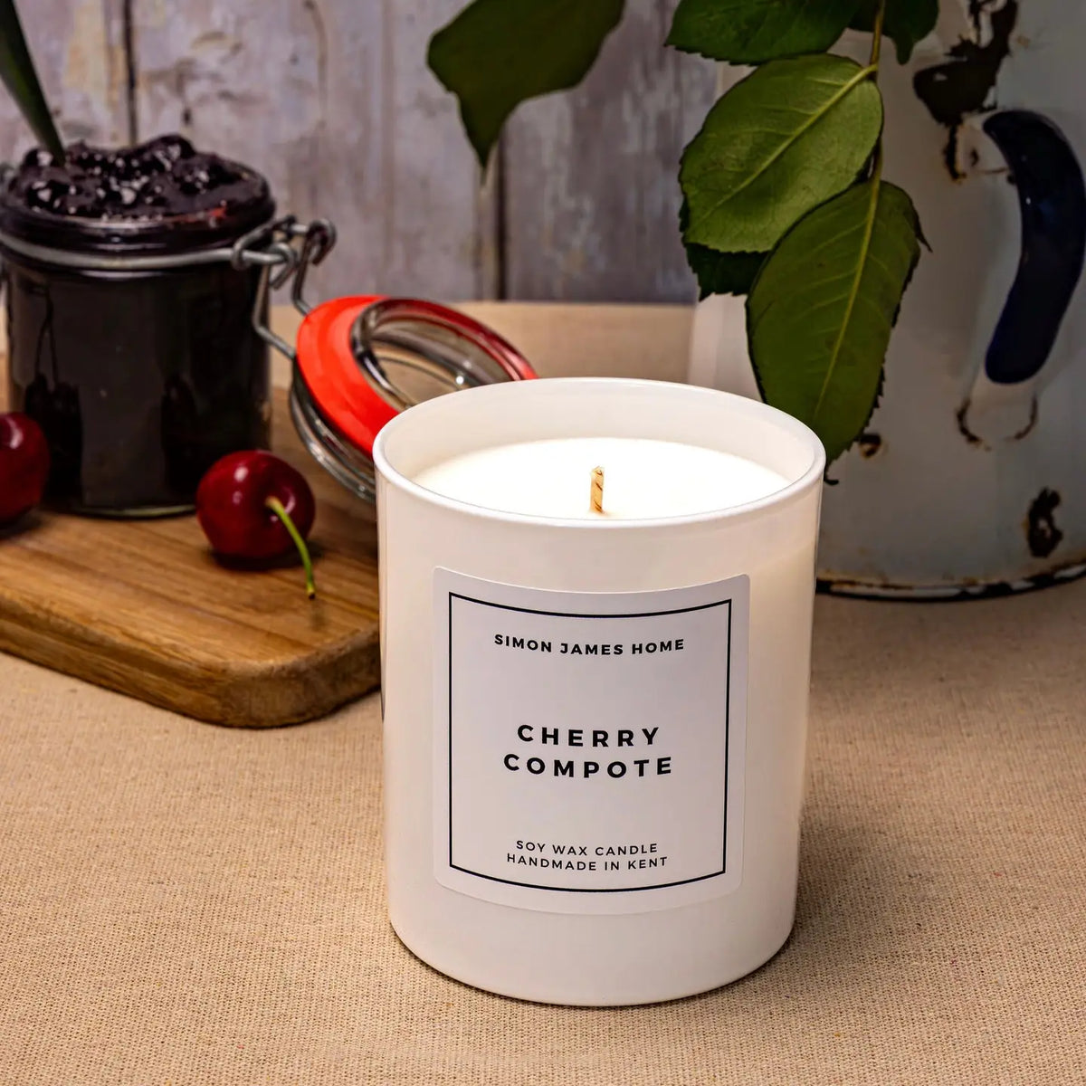 Simon James Home Cherry Compote Hanmade Soy Wax Candle