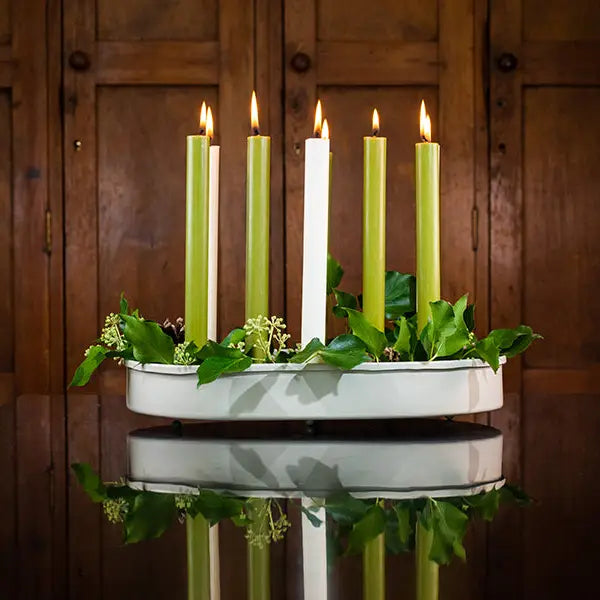 Metal Candle Platter Large Oval - various colours