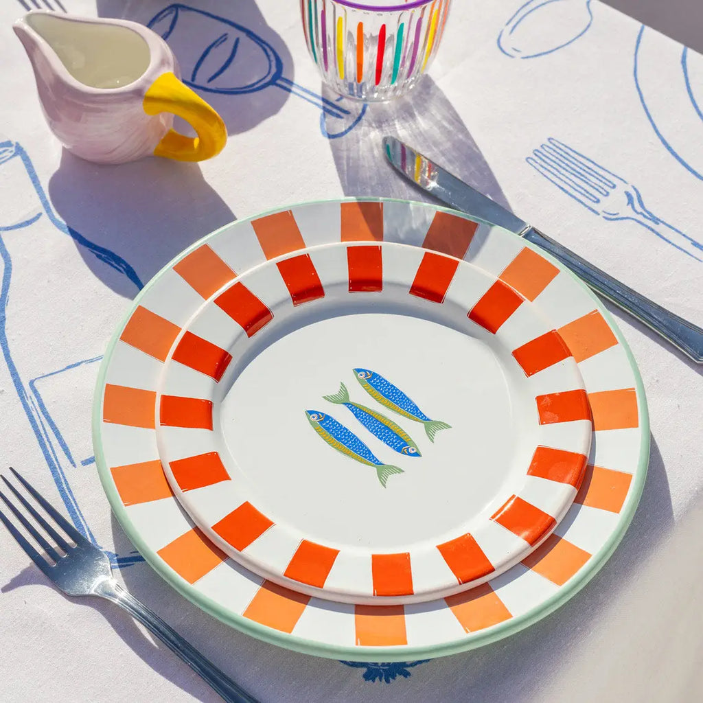 Bon Appetit Enamel Sardine Plate - Various sizes
