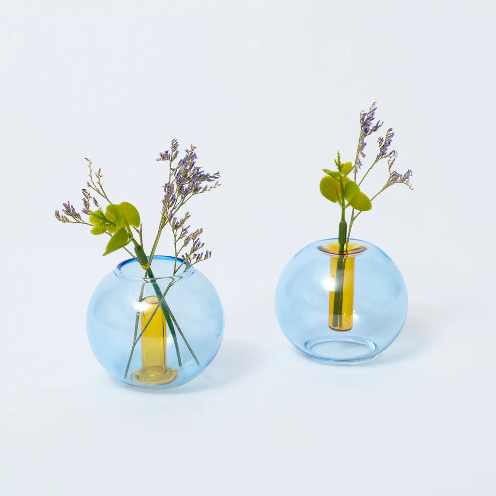 Mini Bubble Glass Vase - various colours