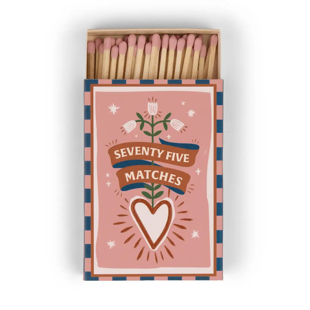 A Dopo Boxed Matches "Hearts" Set of 75 Matches