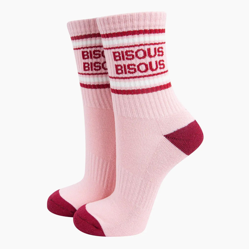 Bisous Bisous Organic Cotton Sports Socks in Pink