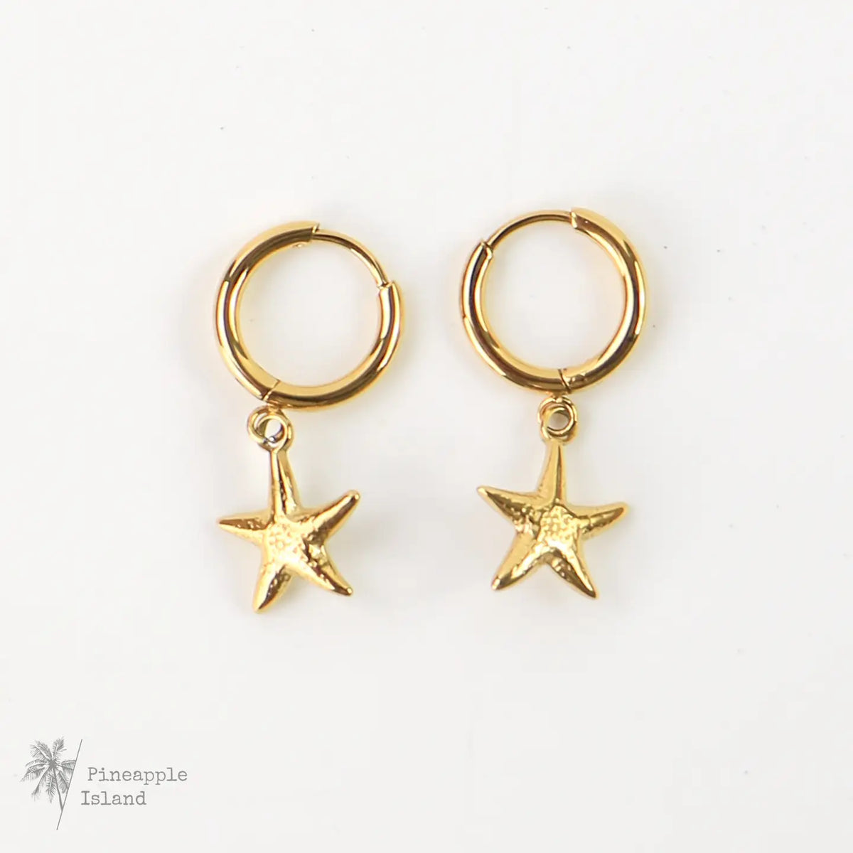 Starfish Hoop Earrings By Pineapple Island | Stainless