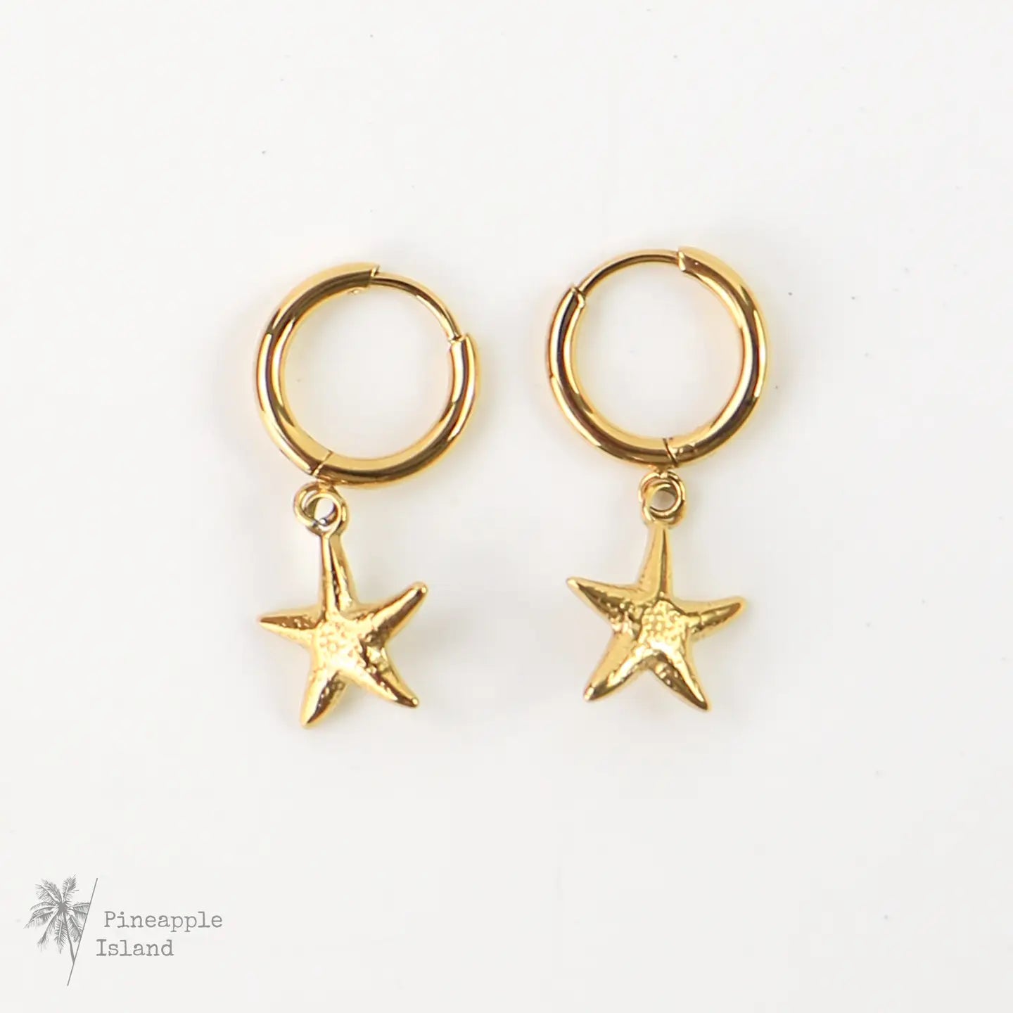 Starfish Hoop Earrings By Pineapple Island | Stainless