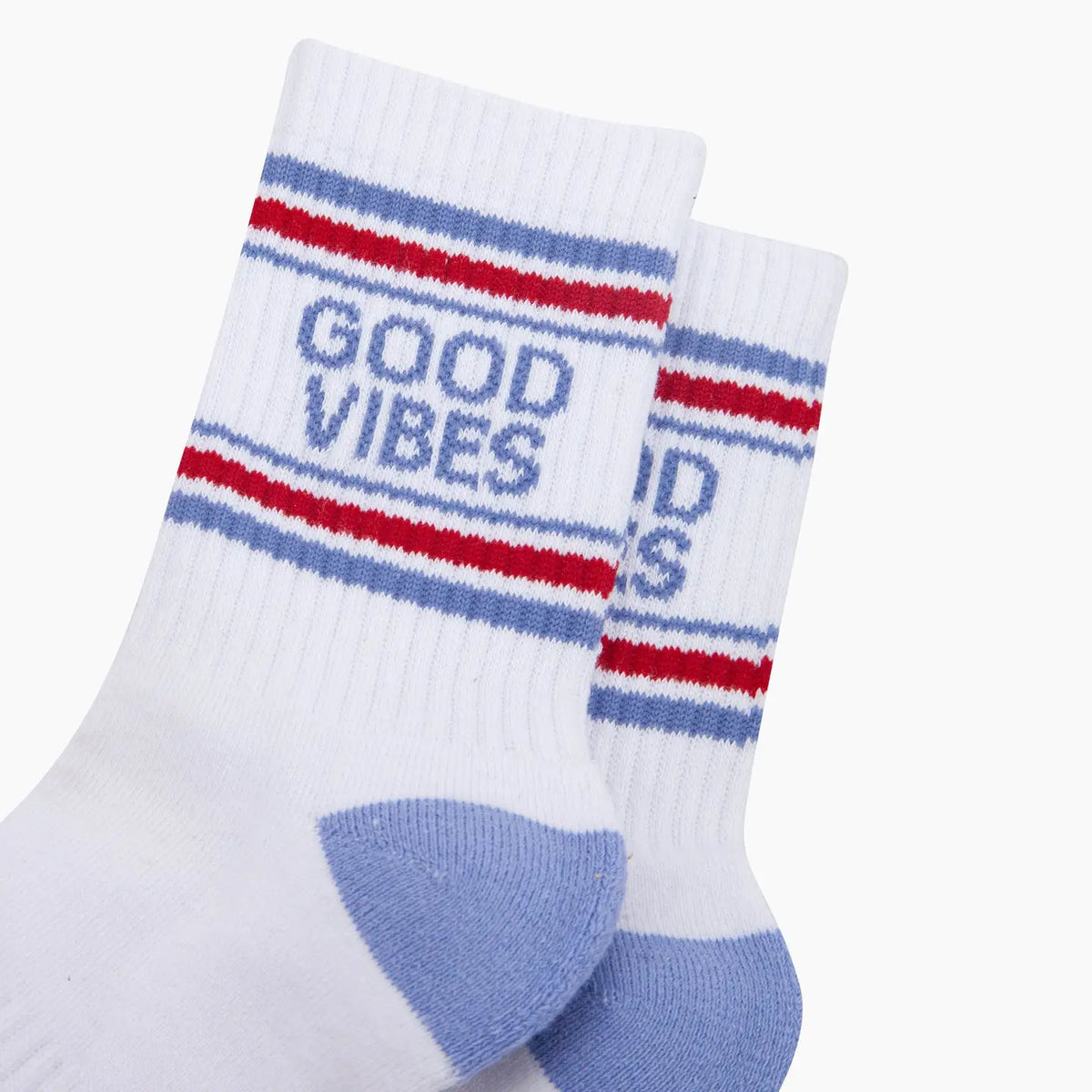 Good Vibes Organic Cotton Sports Socks in White