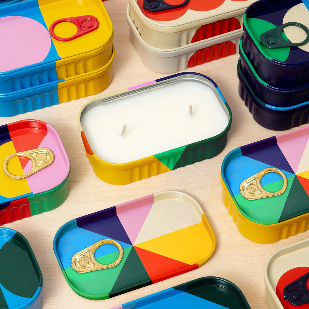 Block Design Tinned Goods - Season's Greetings - Candle