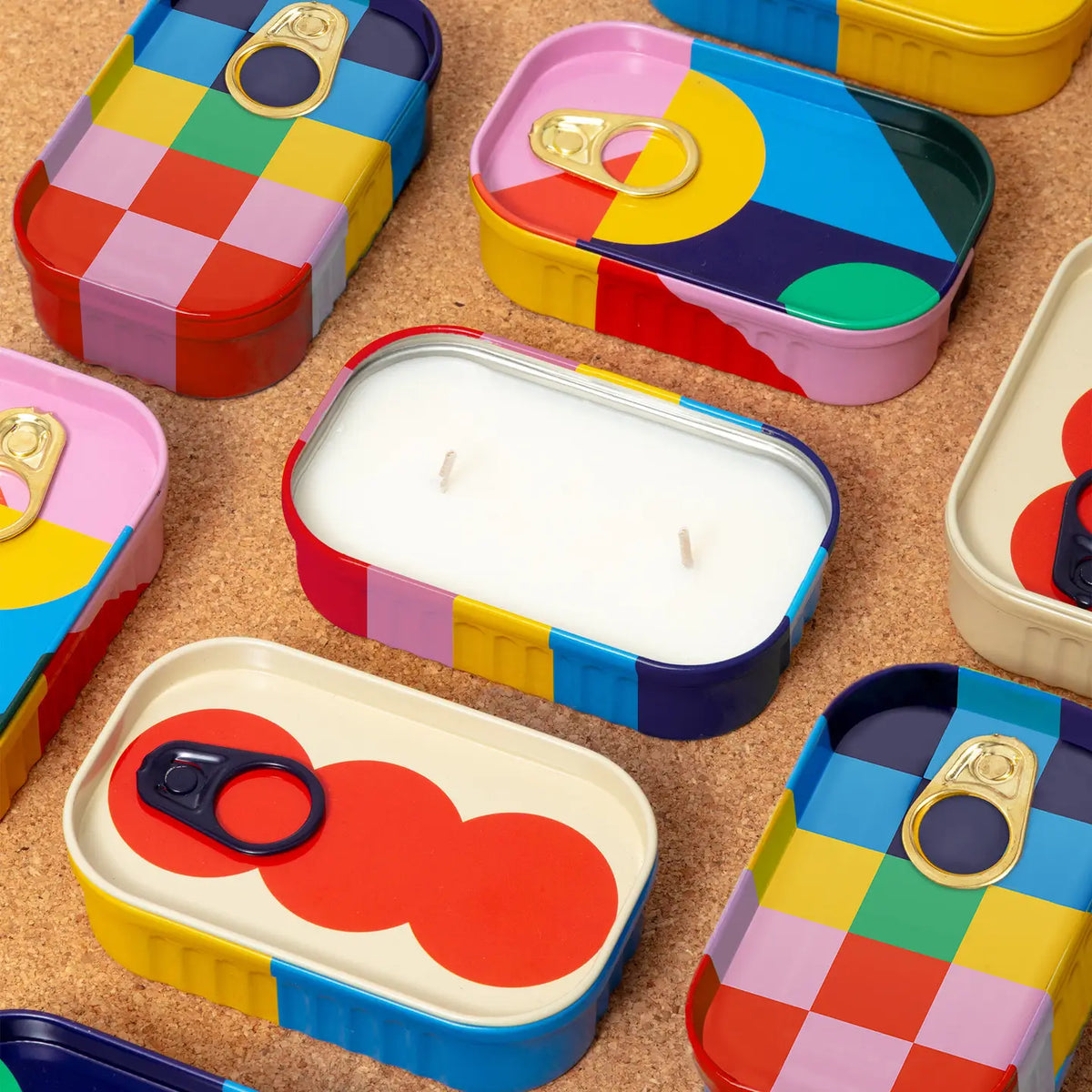 Block Design Tinned Goods - Thank You - Candle